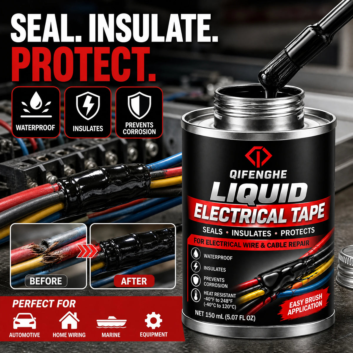 Liquid Electrical Tape – Waterproof Insulating Rubber Sealant