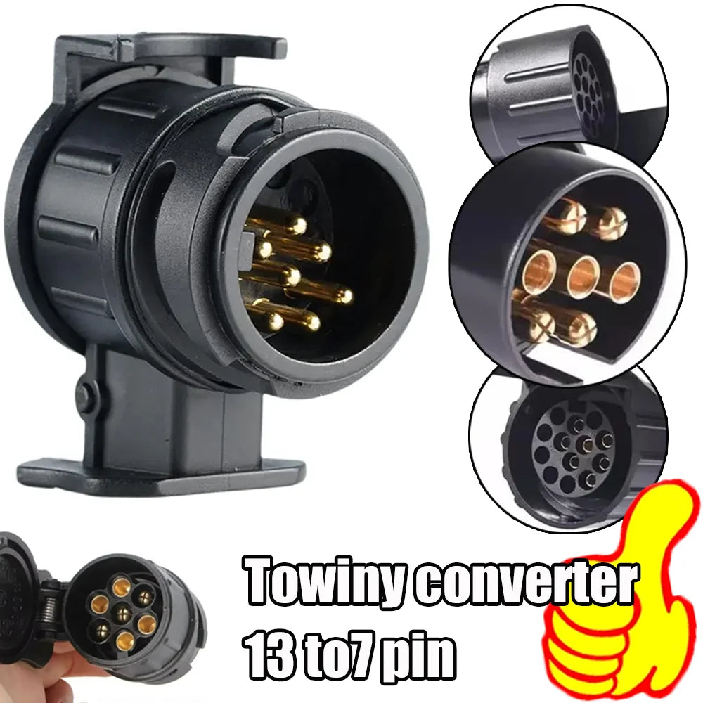 13 Pin to 7 Pin Trailer Towing Adapter, 12V
