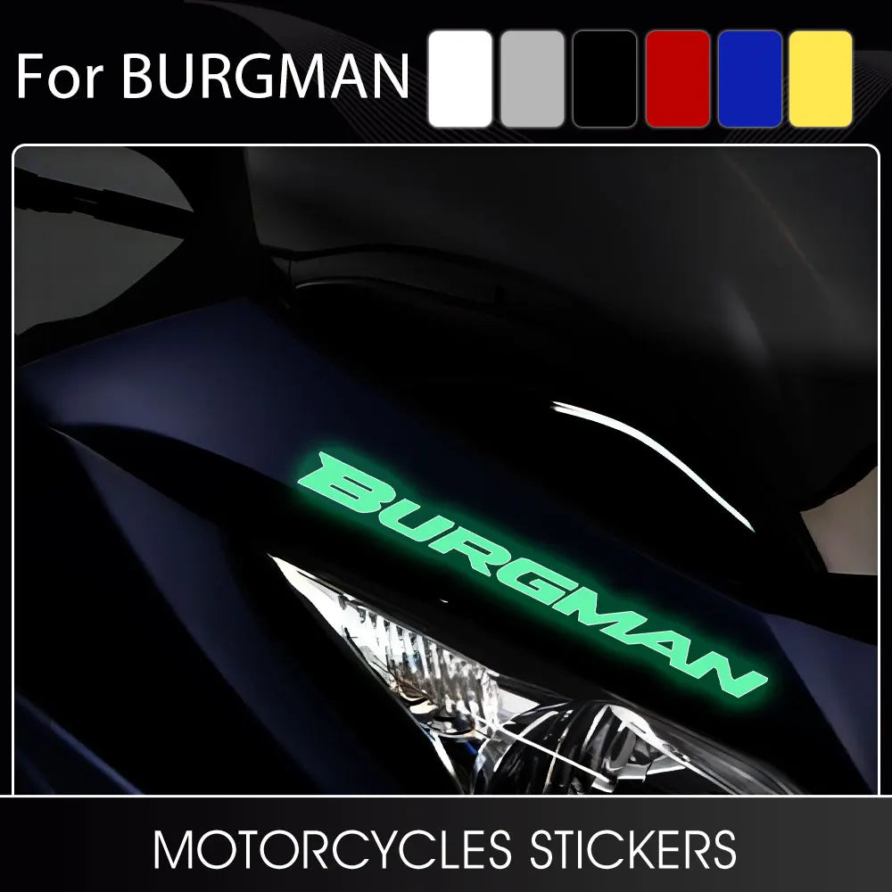 Glow Motorcycle Decals for Suzuki Burgman 125, 250, 400 and 650