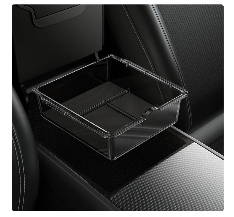Double-Layer Armrest Storage Box for Tesla Model Y and Model 3
