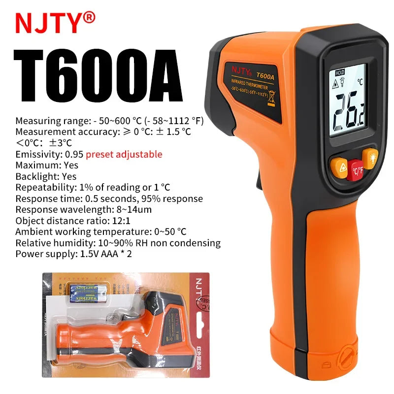 Digital Non-Contact Infrared Thermometer Gun with LCD Backlight