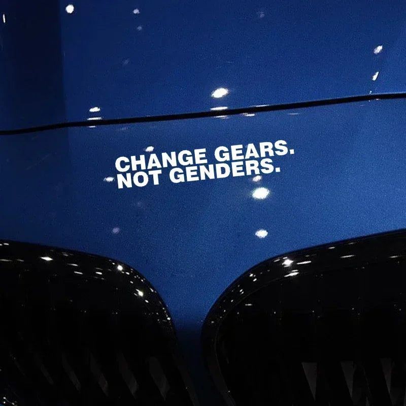 Change Gears Not Genders Vinyl Car Sticker, 15.7 x 2.8cm - view 5