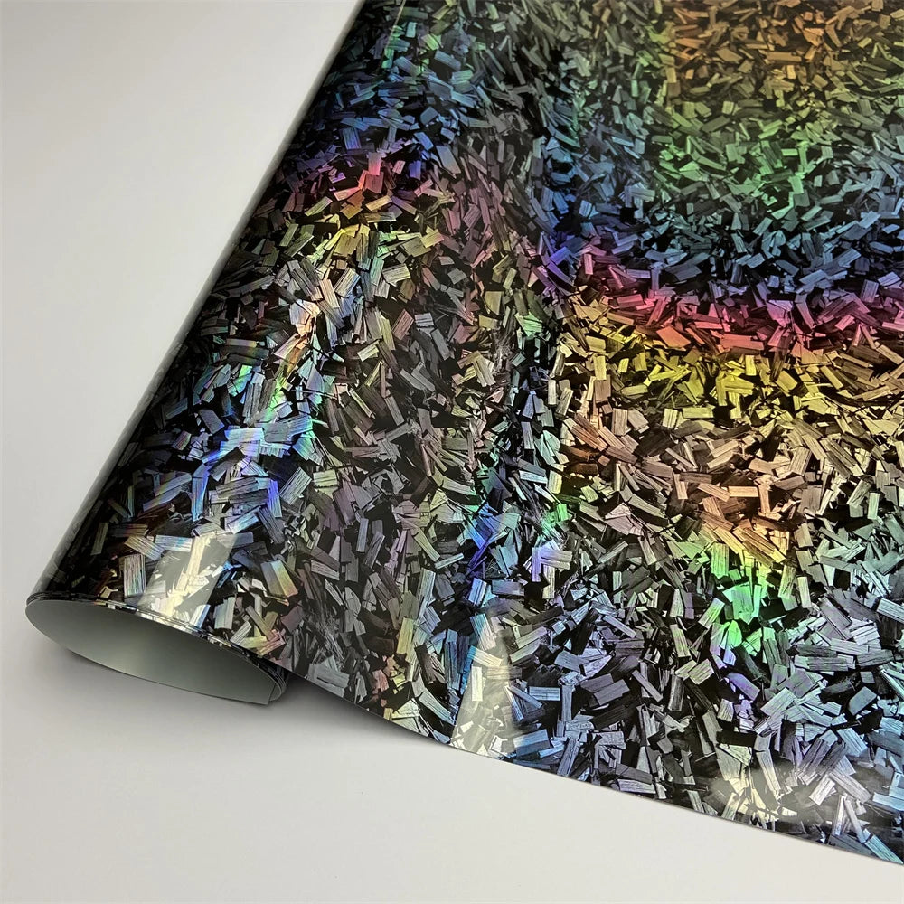 Glossy Forged Carbon Fiber Vinyl Wrap for Vehicle Customization - image 9