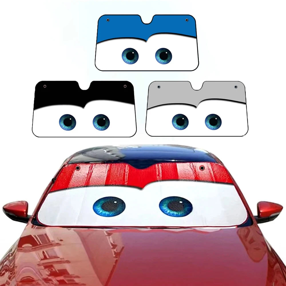 Cartoon Eyes Windshield Sunshade, 130 x 70cm