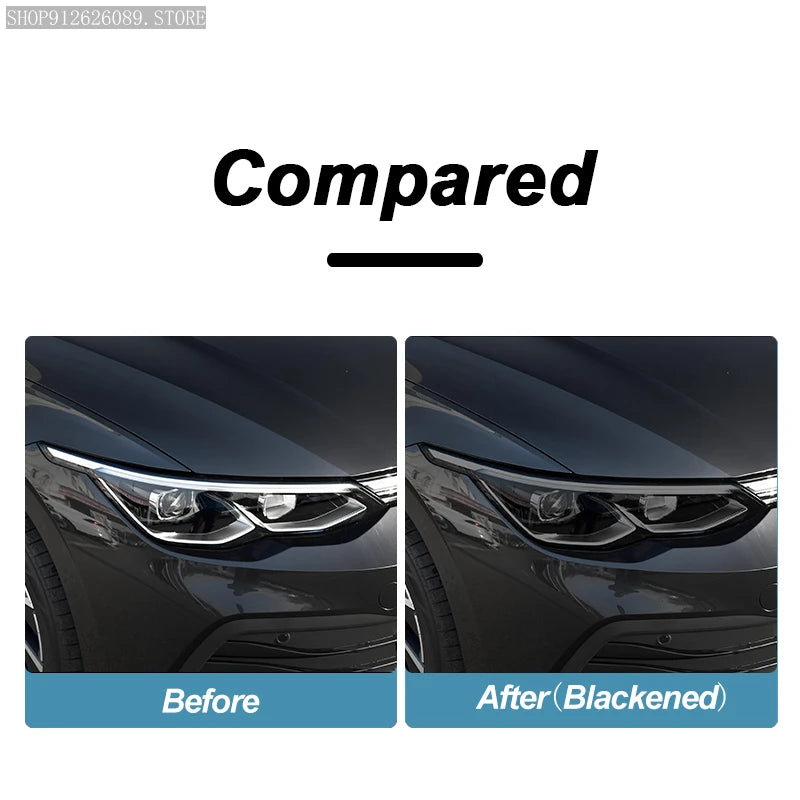 Smoked TPU Headlight Protection Film for VW Golf 8 MK8 - image 6