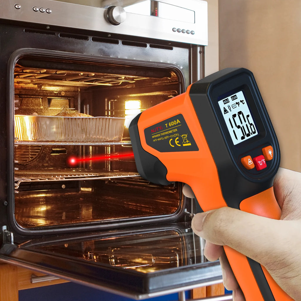 T600 Digital Infrared Thermometer Gun, -50°C to 600°C, Industrial Laser