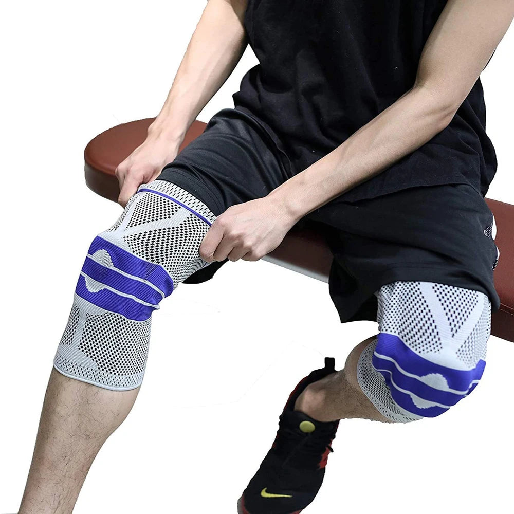Silicone Padded Knee Sleeves for Basketball & Fitness - image 4