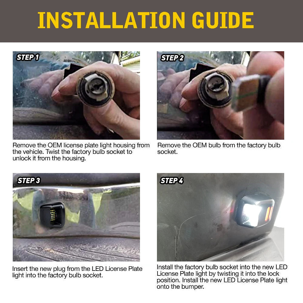 Bright LED License Plate Lights for Chevy & GMC Trucks 1999-2013 - image 6