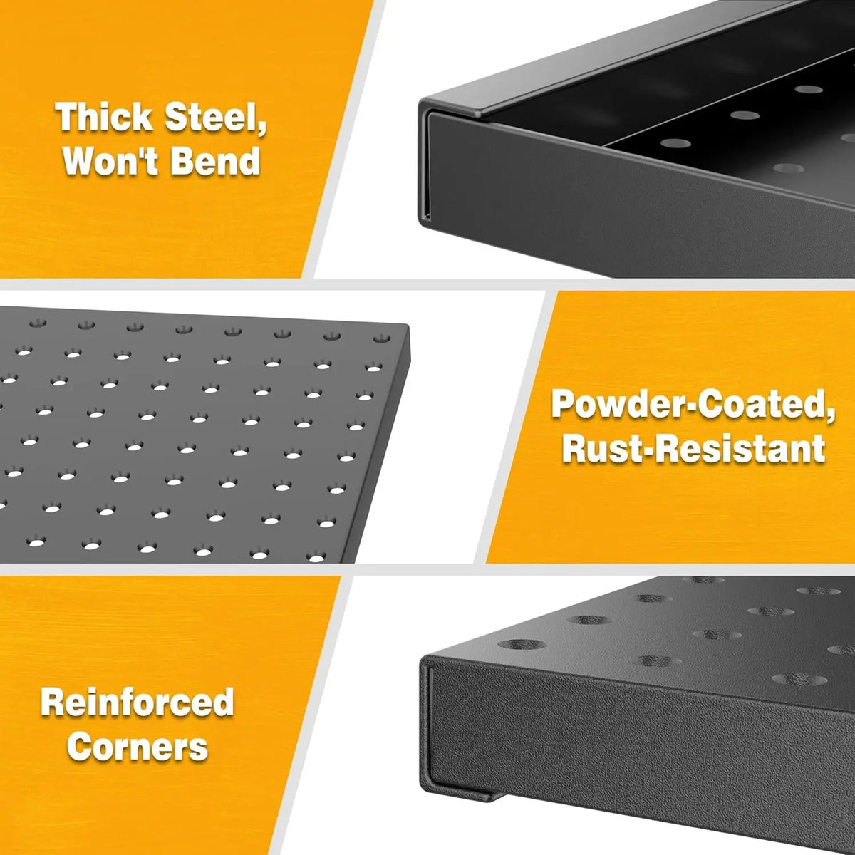 Metal Pegboard Panels Pegboards Wall Organizer, Heavy Duty Peg Board with Hooks for Walls Home, Garage Tool Storage, Office, Cra