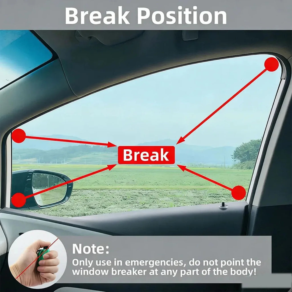 Compact 3-in-1 Safety Hammer Car Escape Tool Window Breaker Seat Belt Cutter Rescue Whistle Emergency Escape Tool Accessories