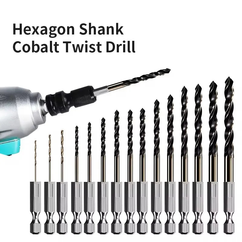Hex Shank Twist Drill Bit Set - 1.5-7.5mm for Wood & Metal - image 2