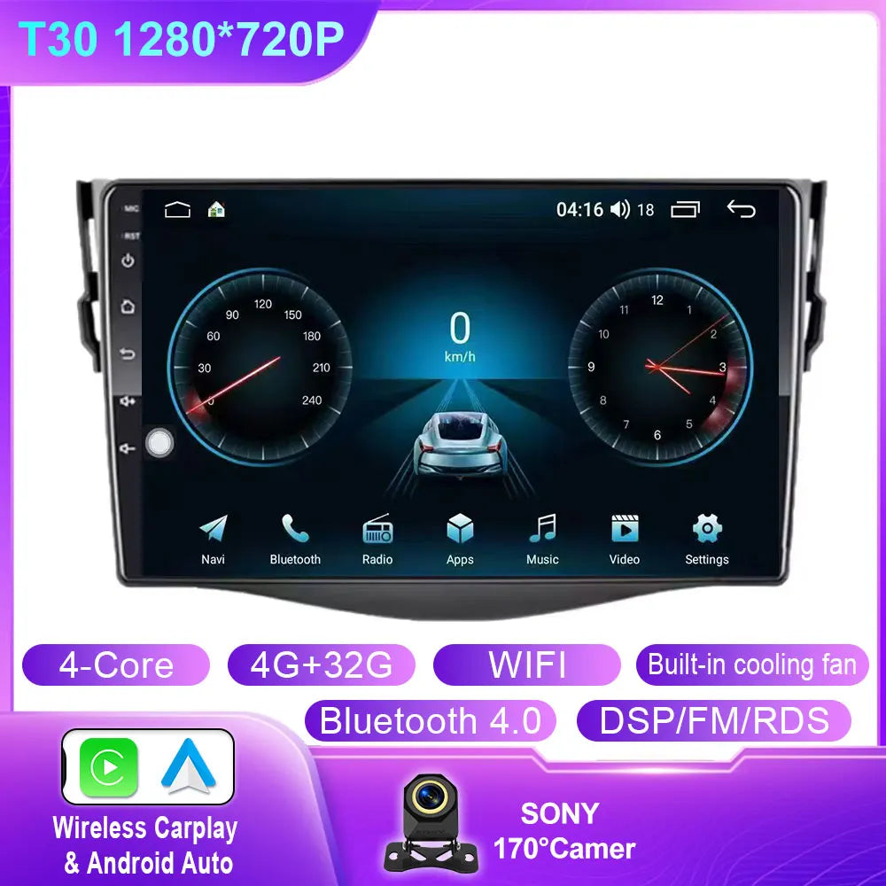 9-Inch Touchscreen Toyota RAV4 Android GPS Carplay Stereo 2005-2013 - image 13