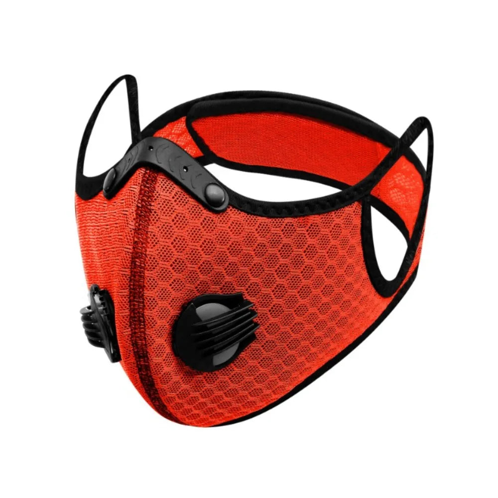 Breathable Ergonomic Dust Mask Respirator, Washable Activated Carbon Filters