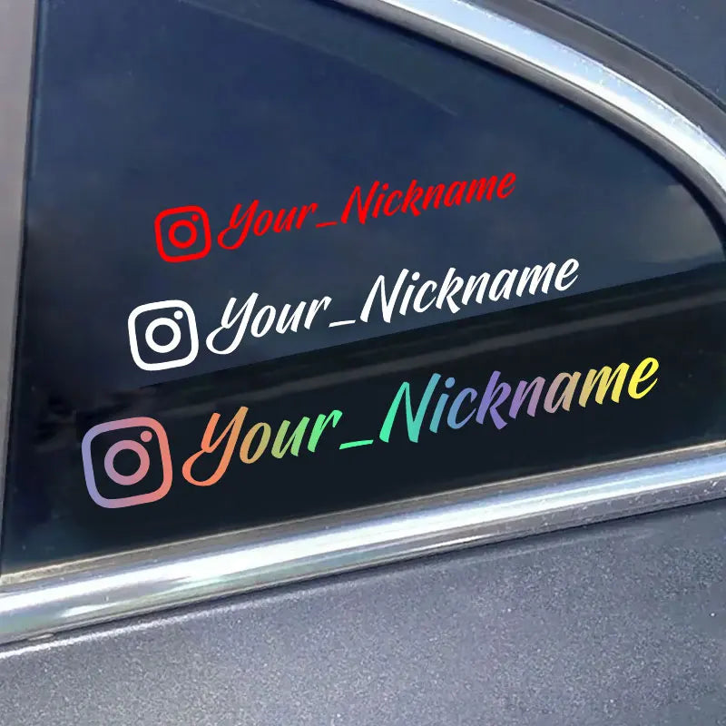 Custom Username Motorcycle Decal, Personalised Waterproof Vinyl