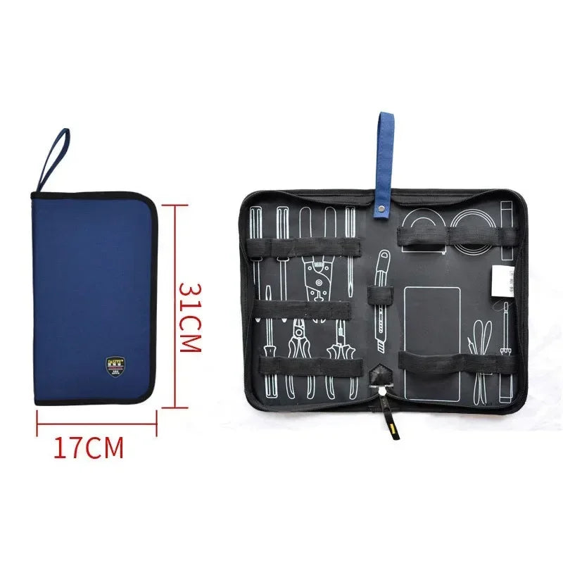 Small Canvas Electrician Repair Tool Bag Professional Parts Organizer Pouch