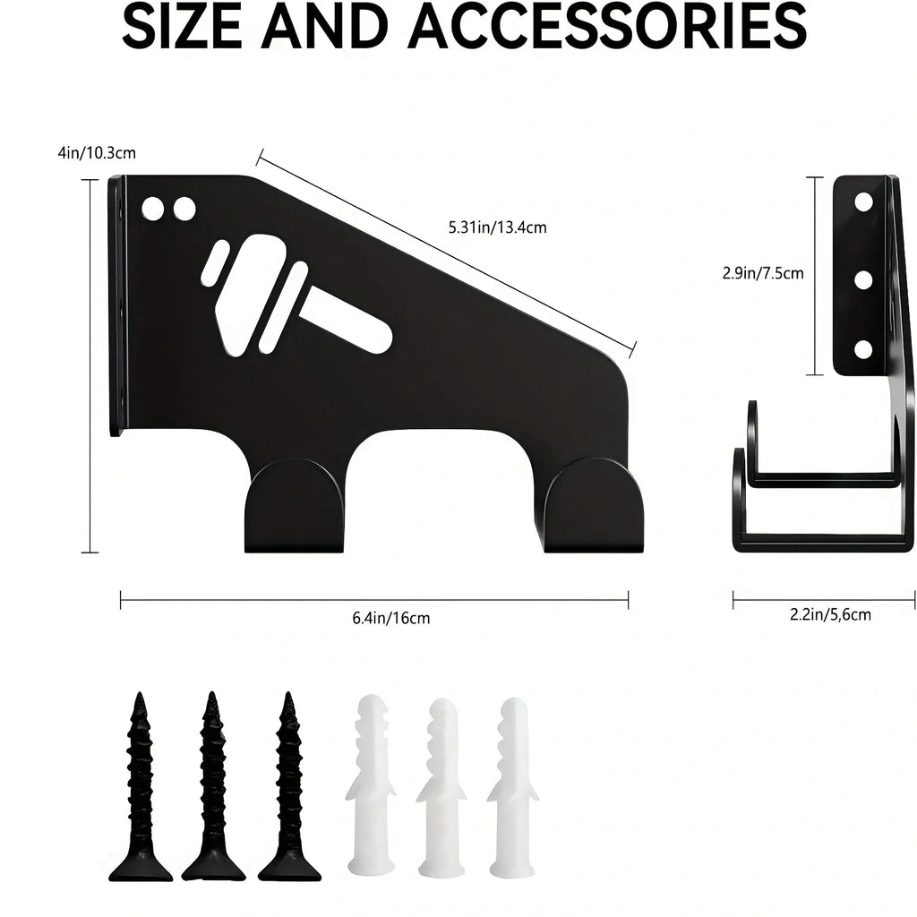 Heavy-Duty Wall-Mounted Chainsaw Hook Bracket