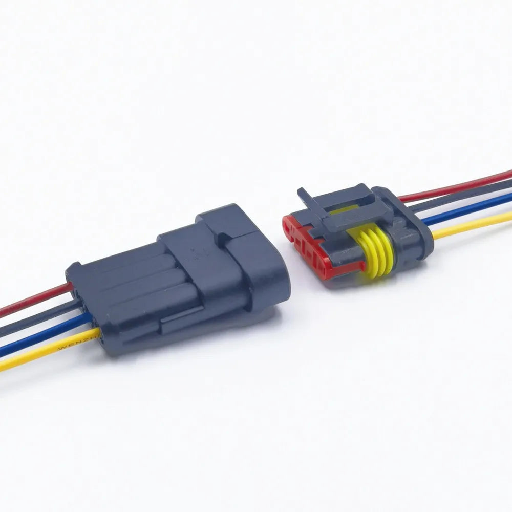 Sealed Automotive Wire Connectors, 1 to 4 Pin, Pre-Wired