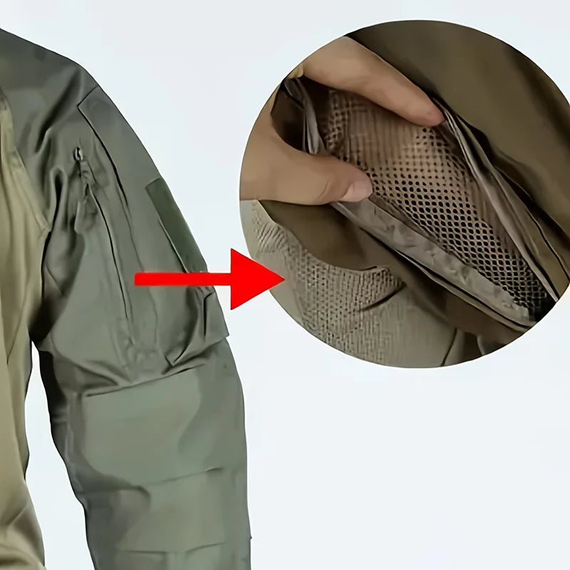 Men's Long-Sleeve Multi-Pocket Tactical Shirt - image 17