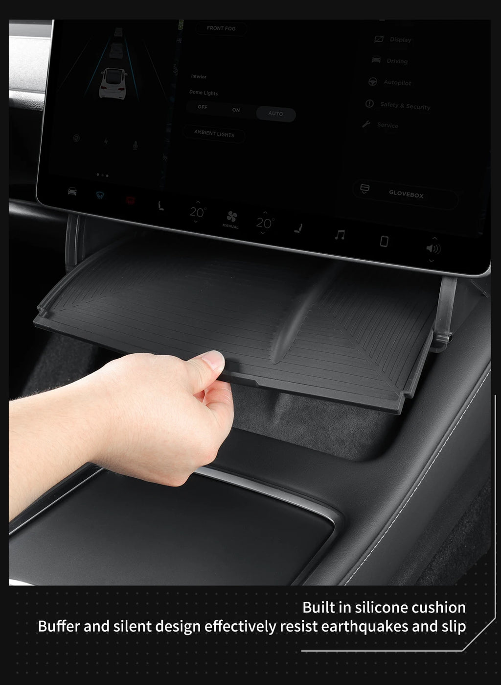 Under Screen Hidden Storage Box for Tesla Model Y 2024