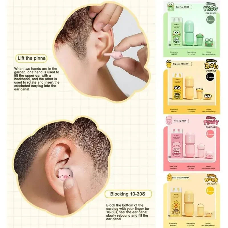 Slow-Rebound Soundproof Sleeping Earplugs – Anti-Snore