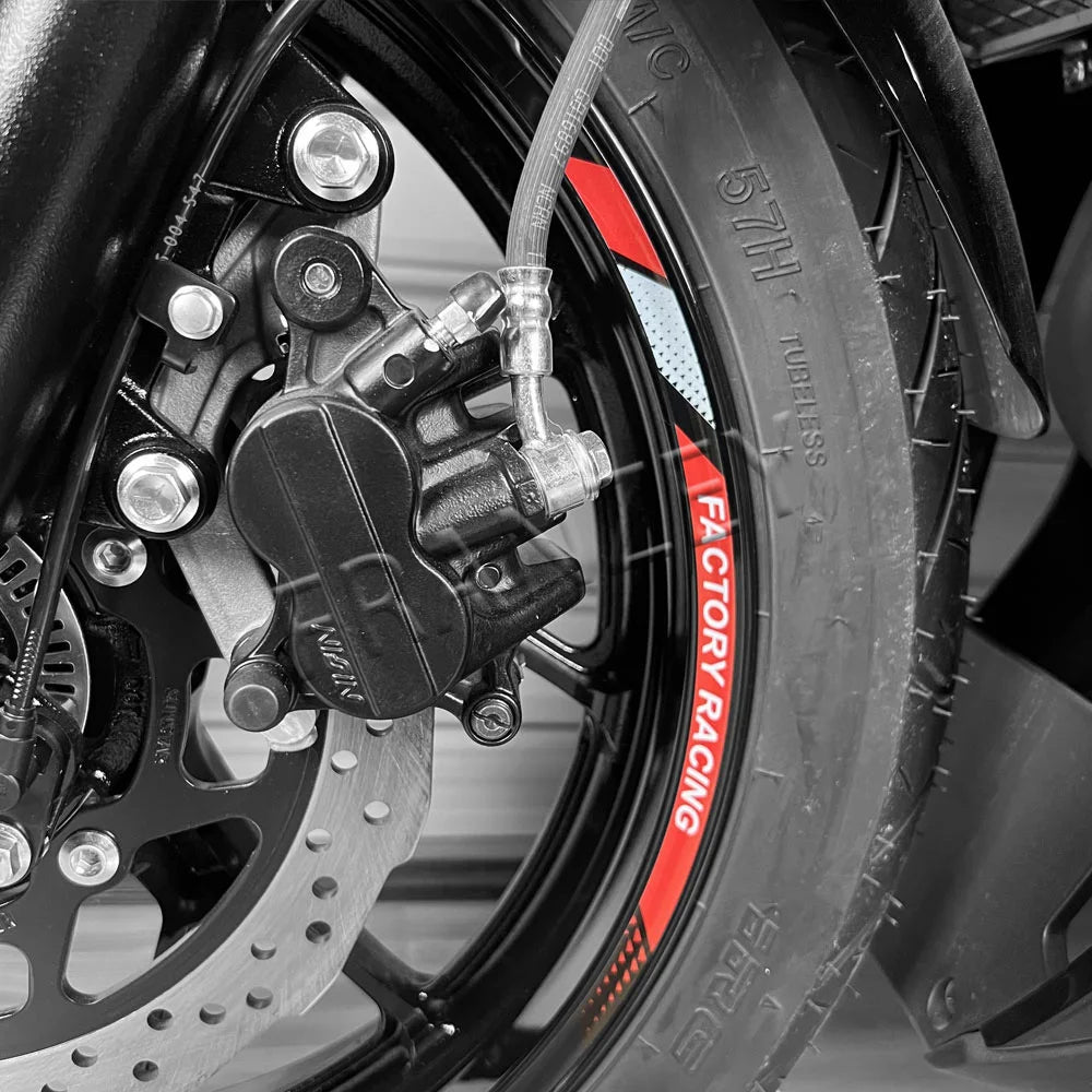 Reflective Wheel Rim Tape Decals for 12in to 18in Motorcycle Wheels - view 3