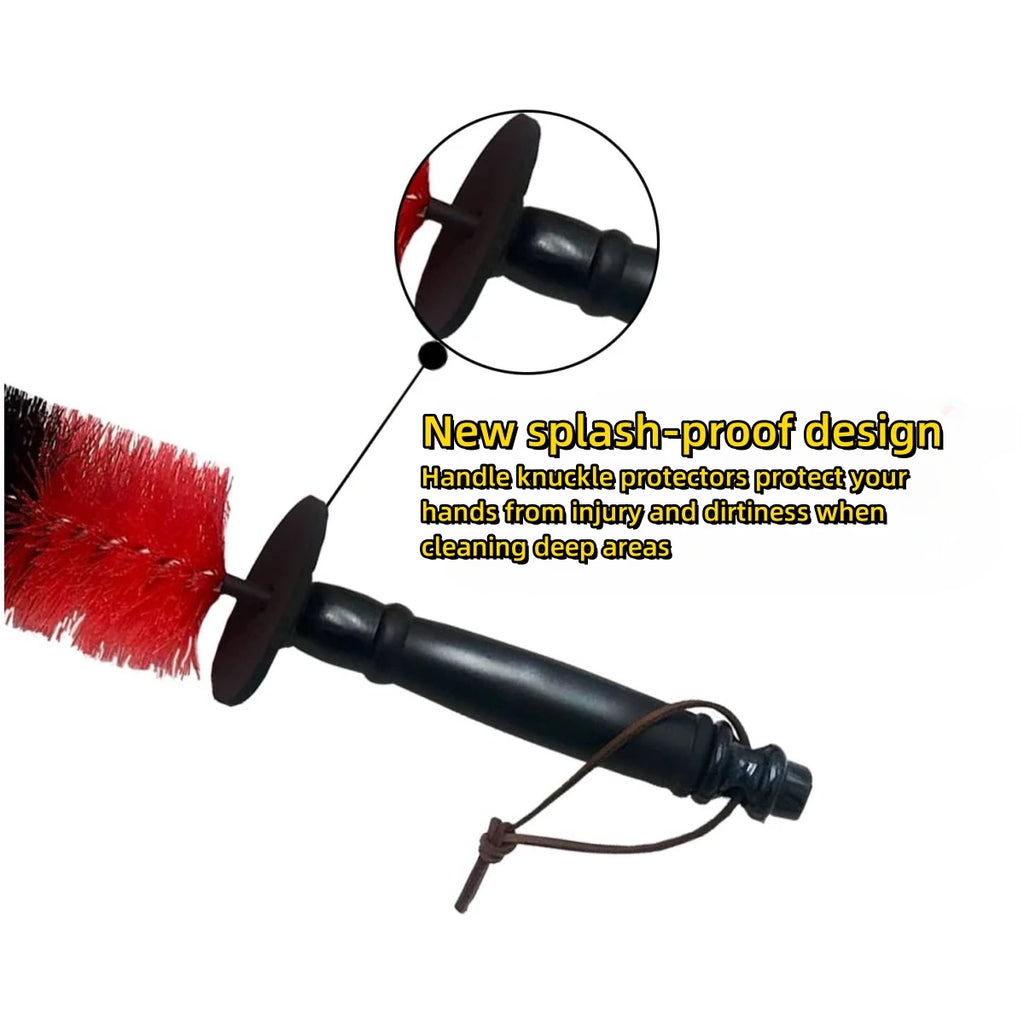 Long Handle Wheel and Rim Cleaning Brush