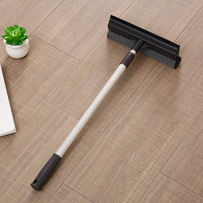 2-in-1 Retractable Pole Squeegee & Window Brush