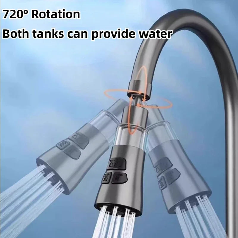 Rotating Faucet Extender Aerator with Splash Filter