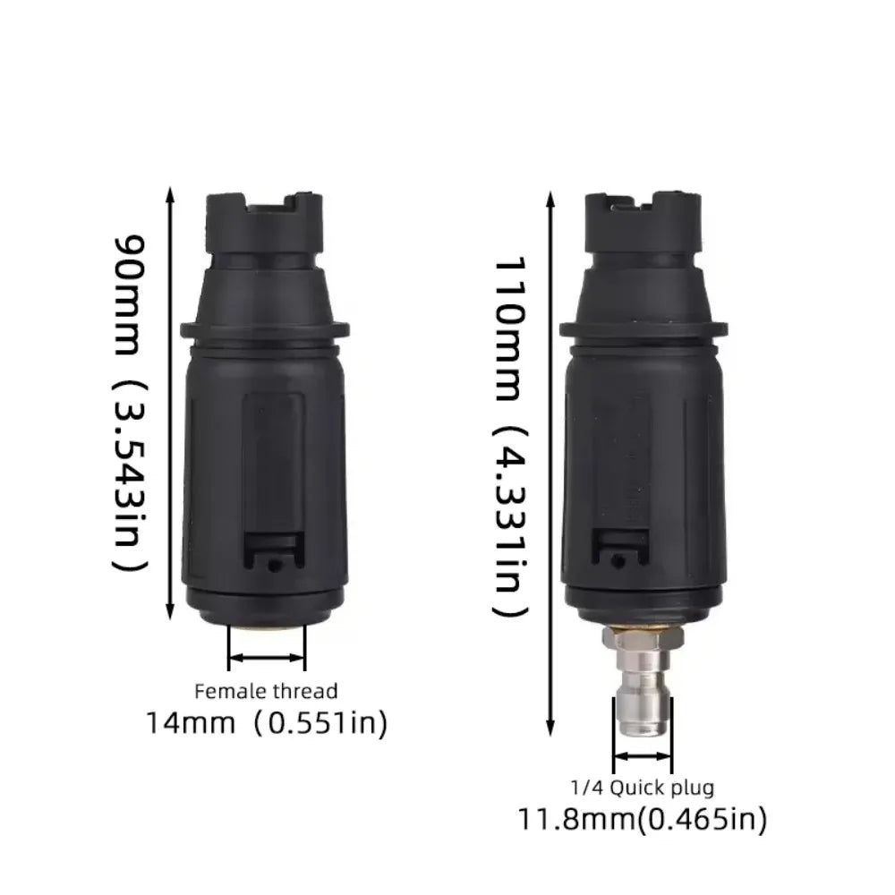 Car Wash Pressure Washer Duckbill Nozzle, Adjustable Fan Spray Gun 3000PSI Quick Connect