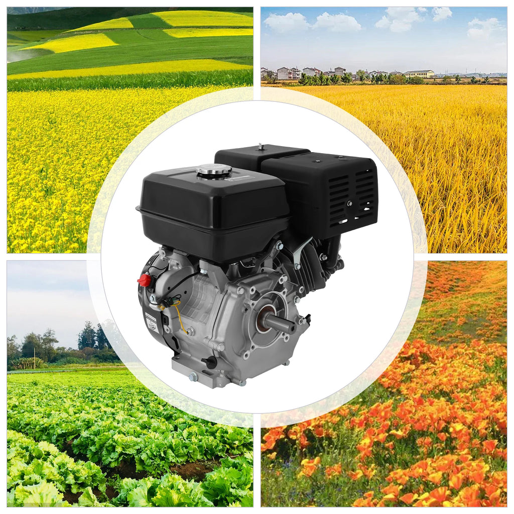 420cc 15HP Gas Engine, 4-Stroke OHV, Pull Start