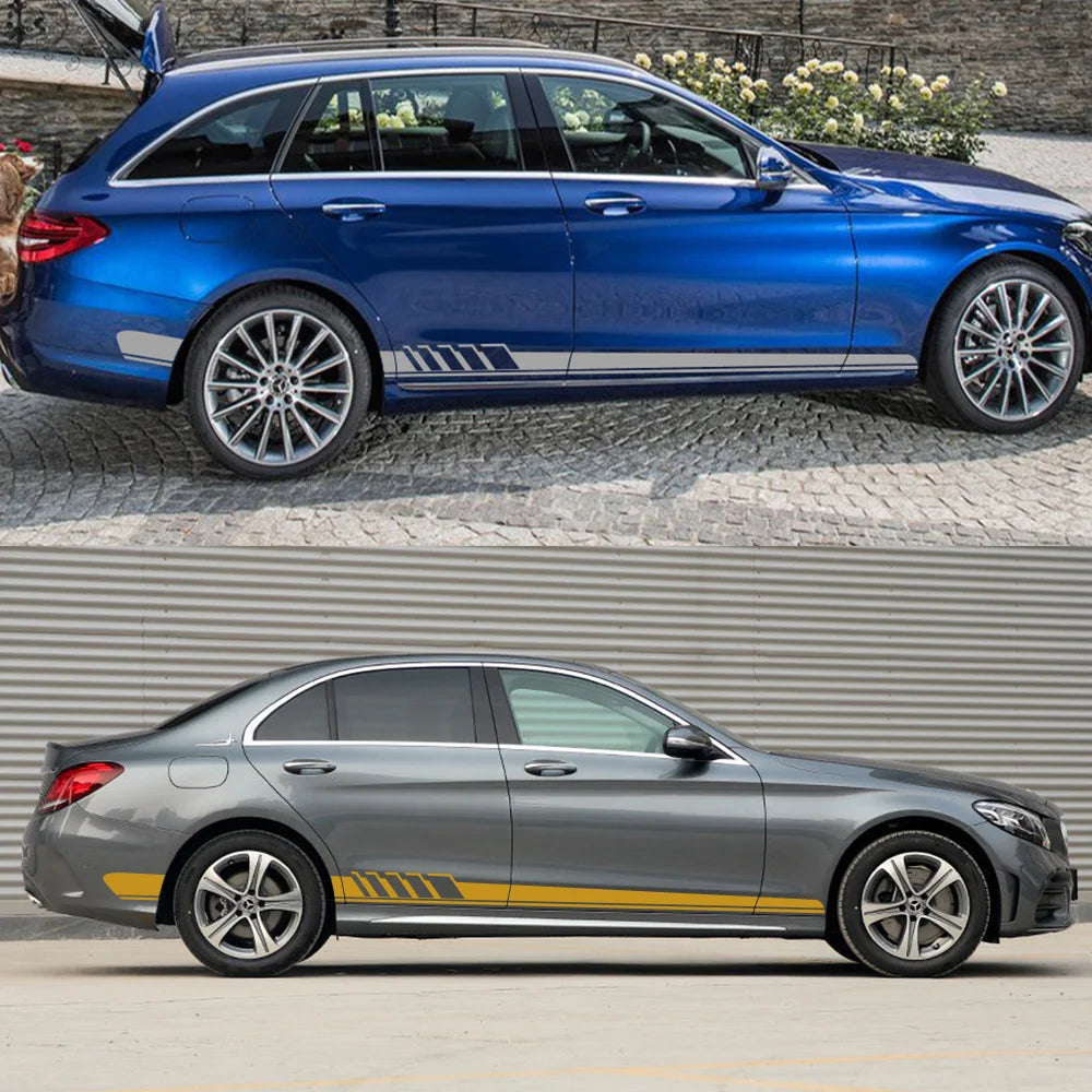 For Mercedes-Benz C-Class GLC CLA AMG Side Stripe Decals - image 3