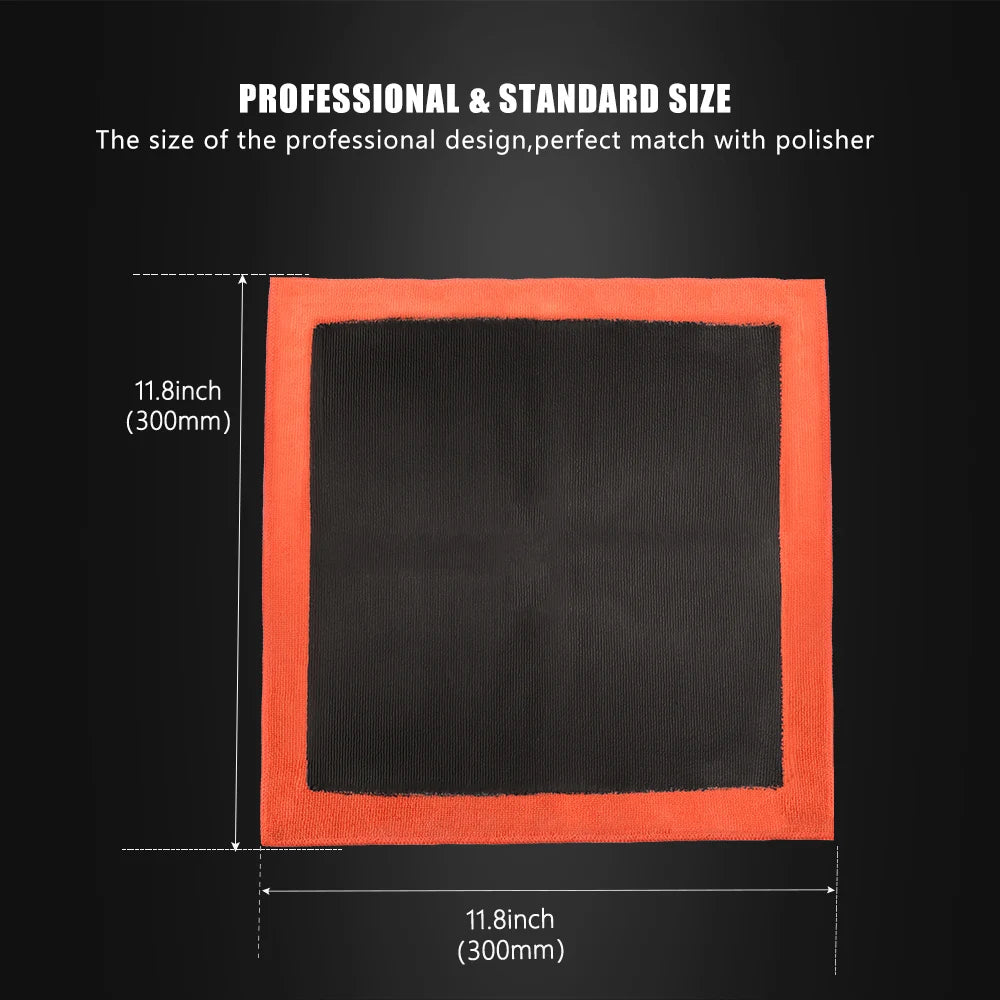 Orange Clay Bar Towel 30x30cm, Microfiber Detailing Cloth and Clay Wash Mitt