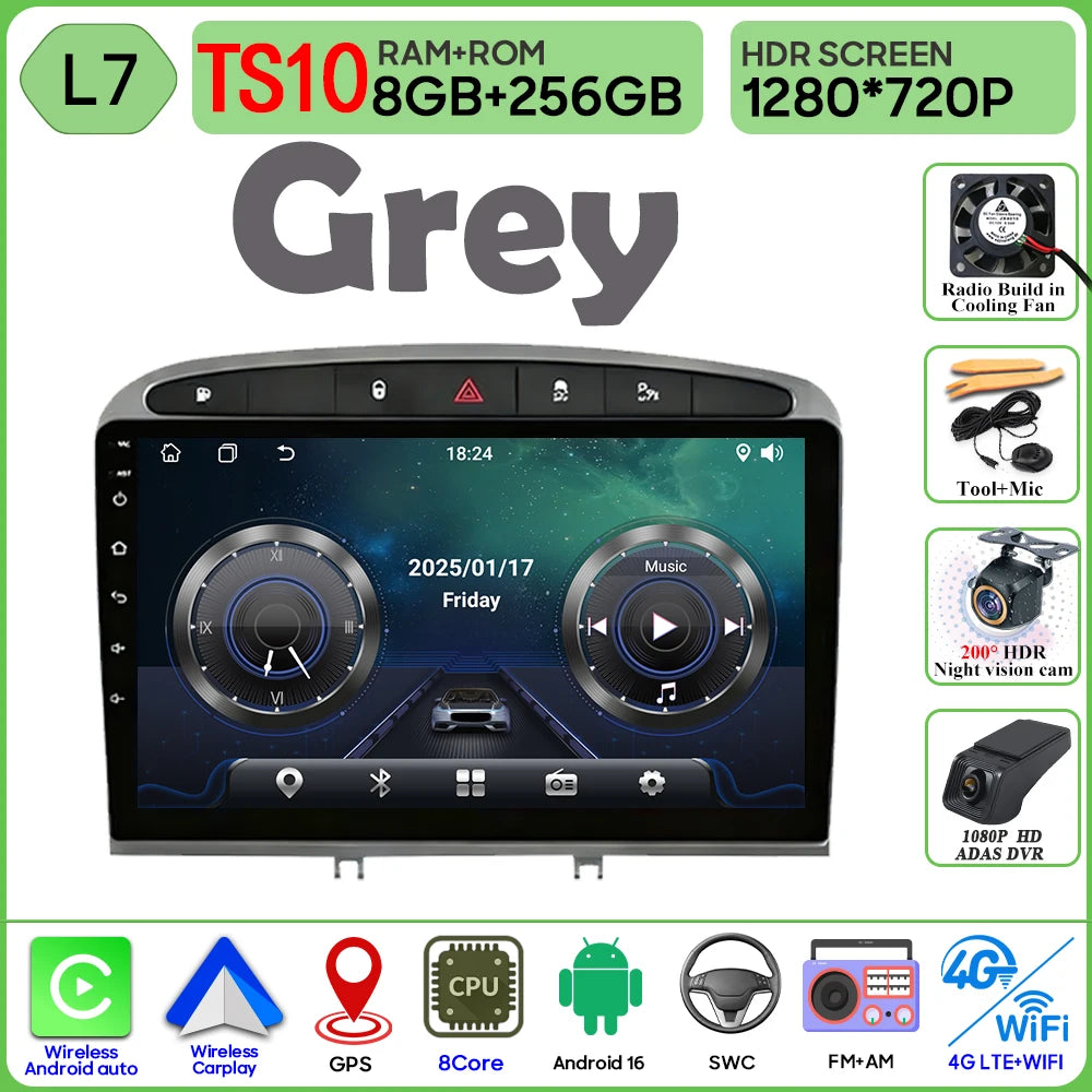 9" Android Car Radio for Peugeot 408/308 with Wireless CarPlay - image 28