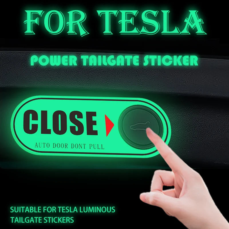 Power Tailgate Do Not Pull Warning Decal, Glow-in-the-Dark