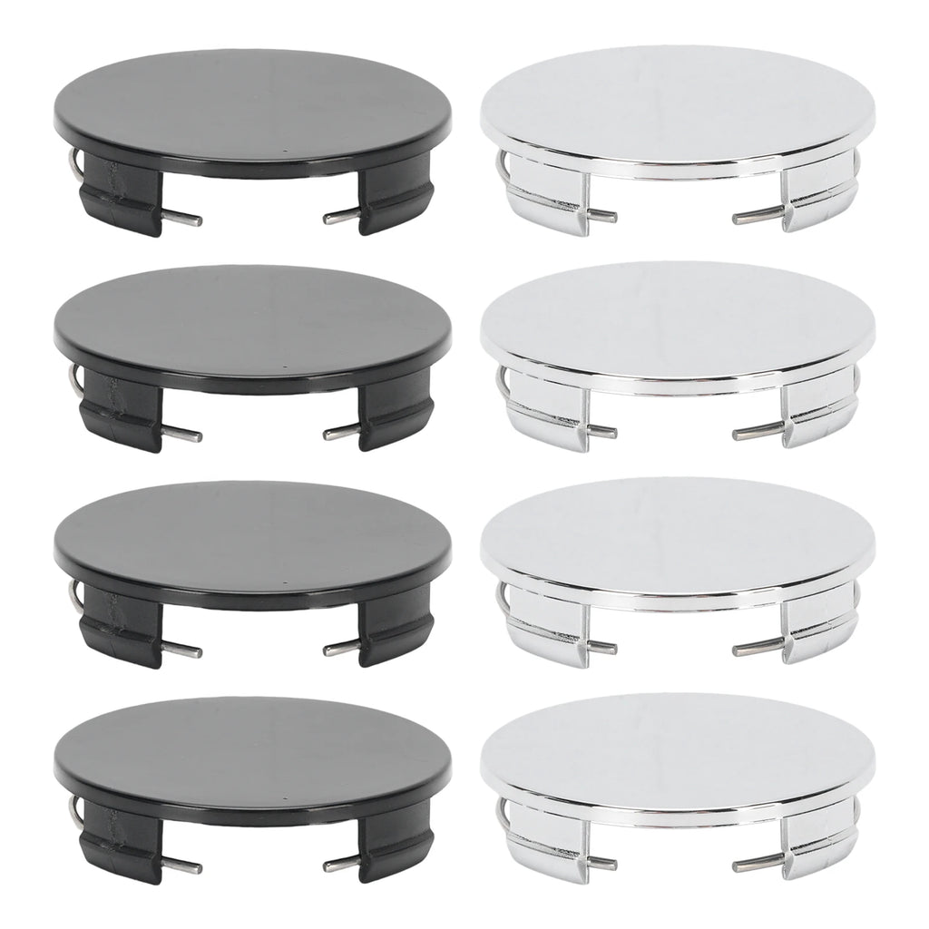 Universal 65mm Wheel Hub Caps Chrome Center Caps (4 Pack)