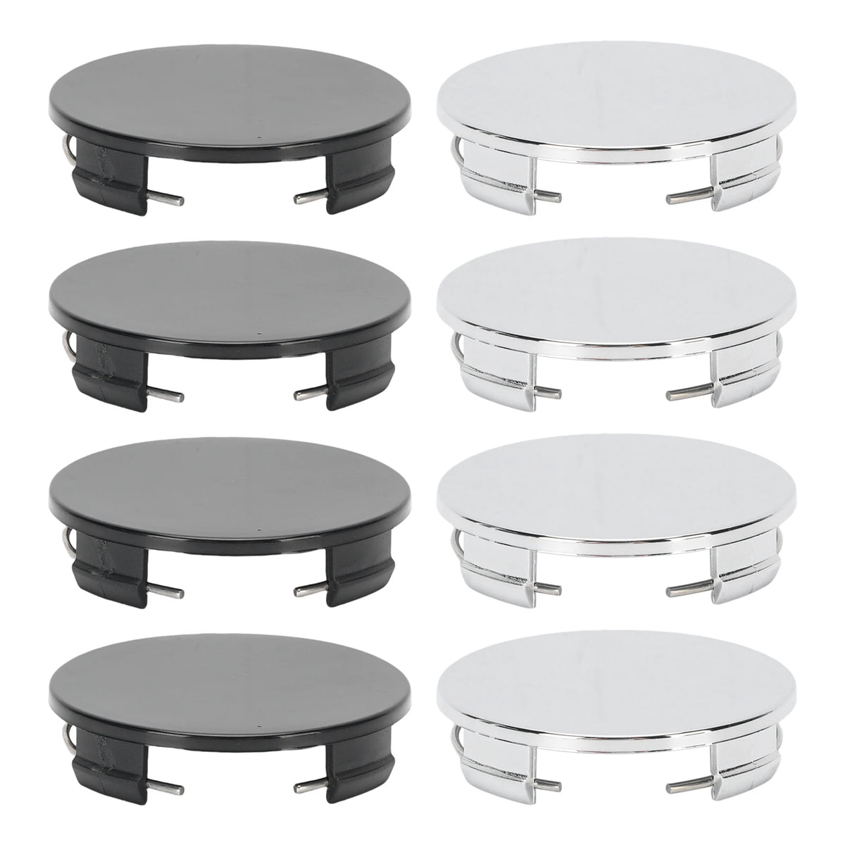 Universal 65mm Wheel Hub Caps Chrome Center Caps (4 Pack)