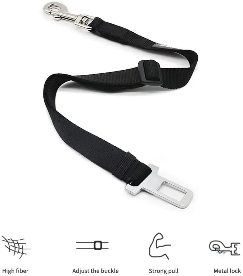 Adjustable Dog Car Seat Belt Harness for Safe Travel - image 2