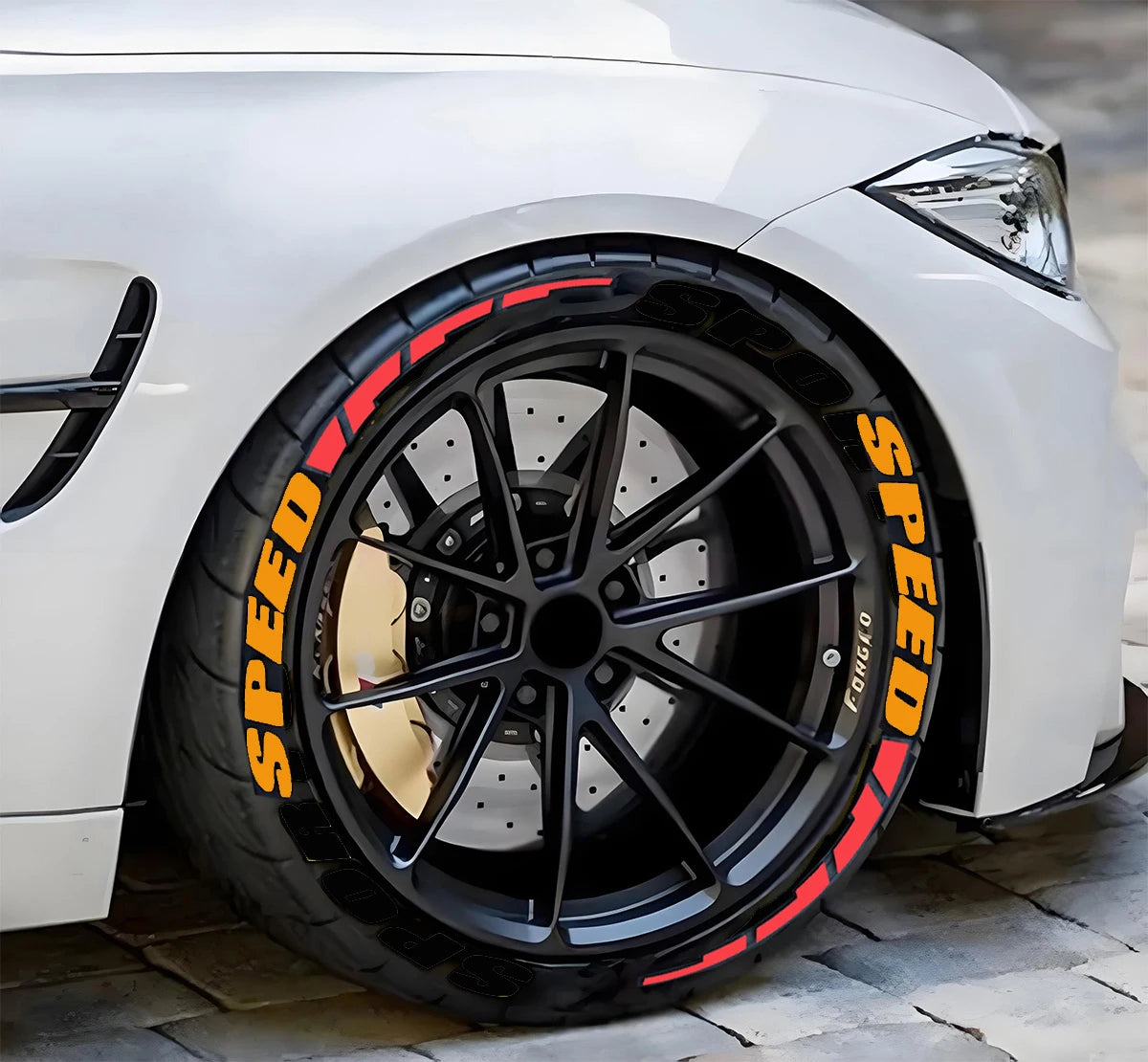 SPEED 3D Tire Lettering Stickers for Car and Motorcycle Wheels