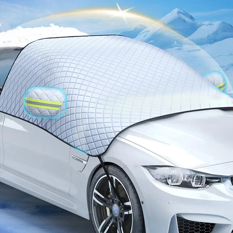 Front Windshield Snow & Frost Cover with Sun Shade