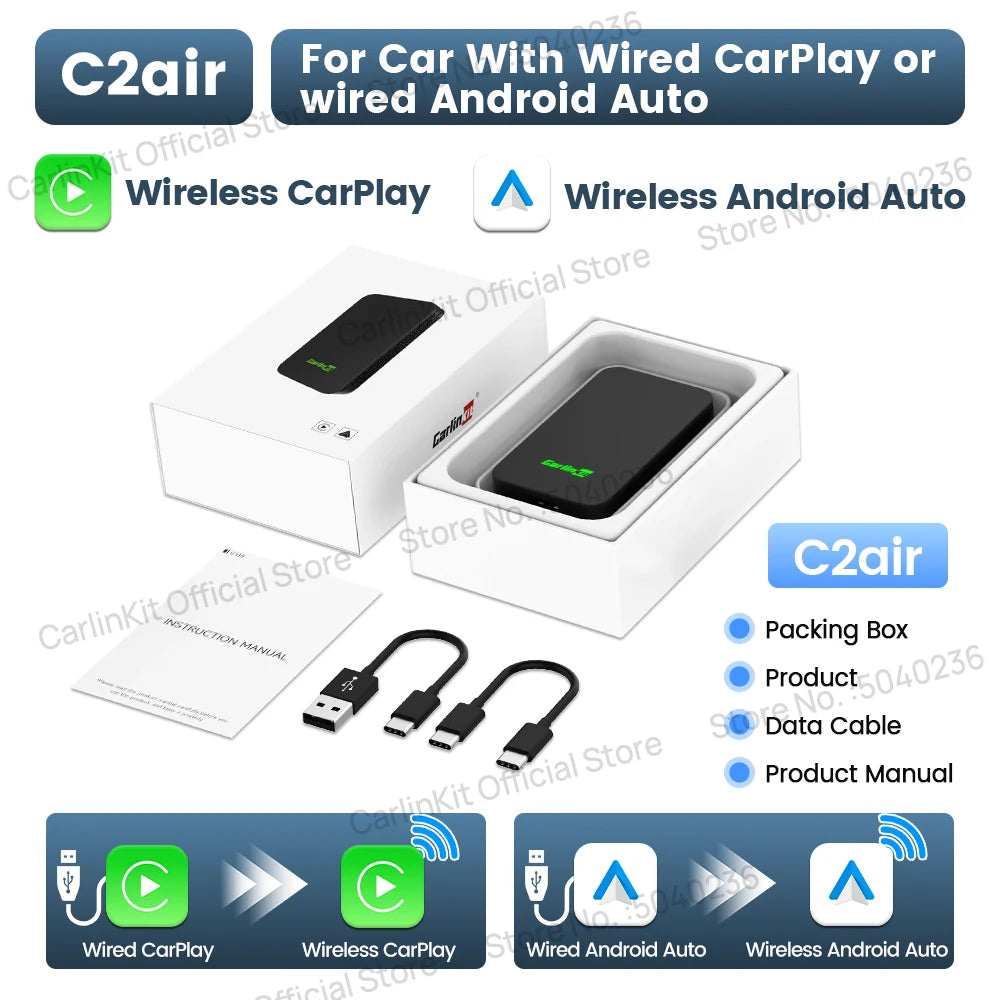 CarlinKit 5.0 C2Air Wireless CarPlay Android Auto Adapter for Cars - image 7