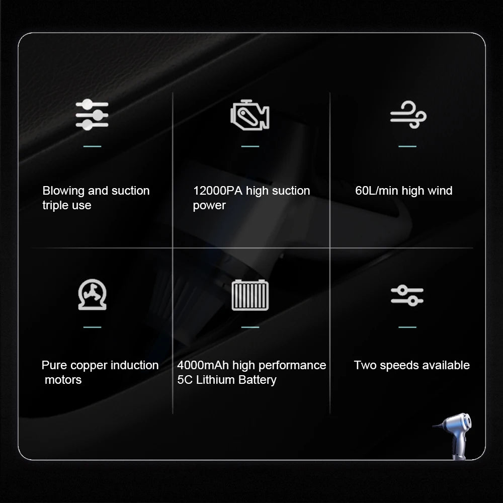 Car Vacuum Cleaner Auto Cordless Cleaner Robot Wireless Cleaning Machine Automotive Home Appliance Tools Strong Suction Cleaners