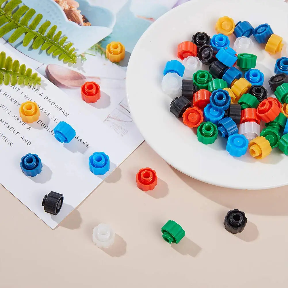 140Pcs Mixed Pack Luer Lock Tip Cap,7 Colors Syringe Tip Caps for Feeding Tubes Lab Supplies No Needle Tip Caps