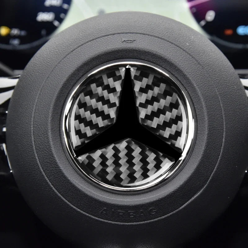 Carbon Fibre Steering Wheel Airbag Cover Trim for Mercedes-Benz CLA and GLA - view 11