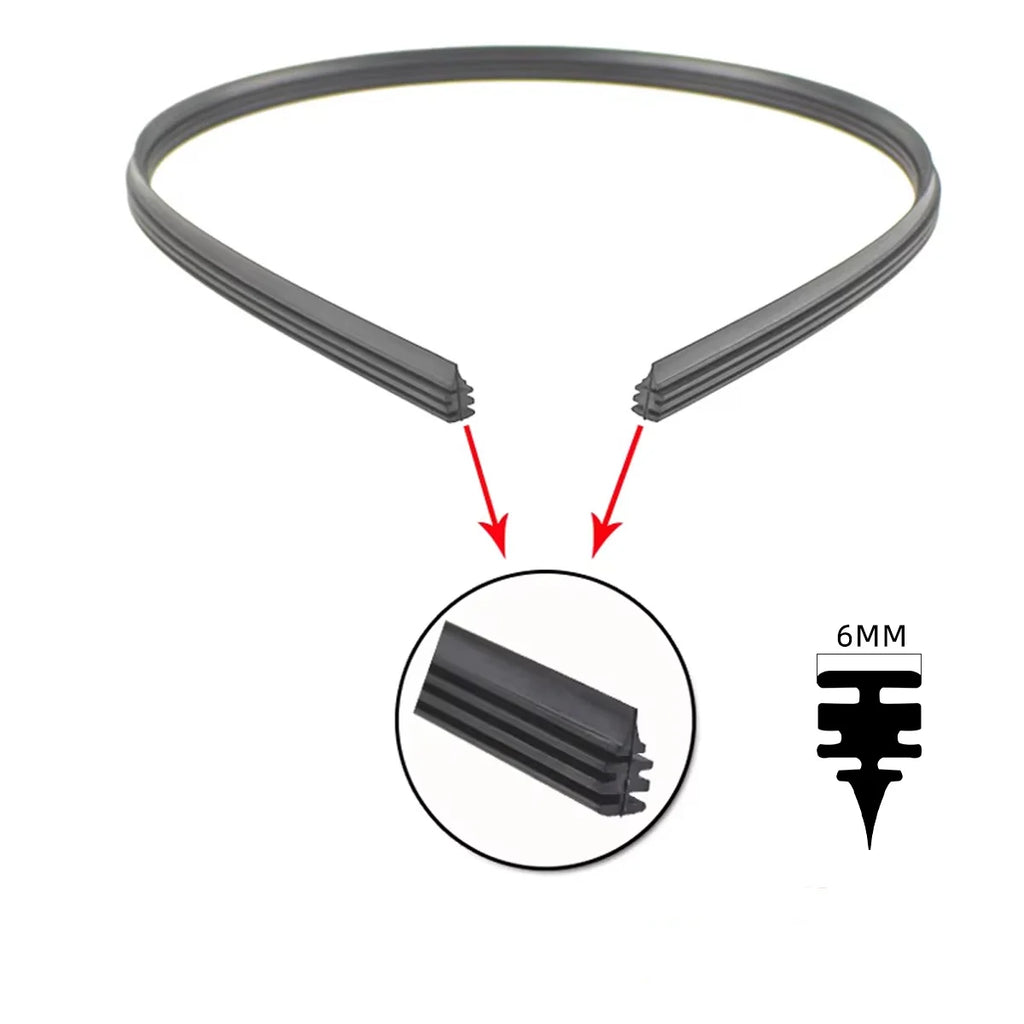 Auto Car All Seasons Windshield Wiper Blades Refills Natural Rubber Strips Wiper Blade Replacement Parts All Types Fit 14'- 32'