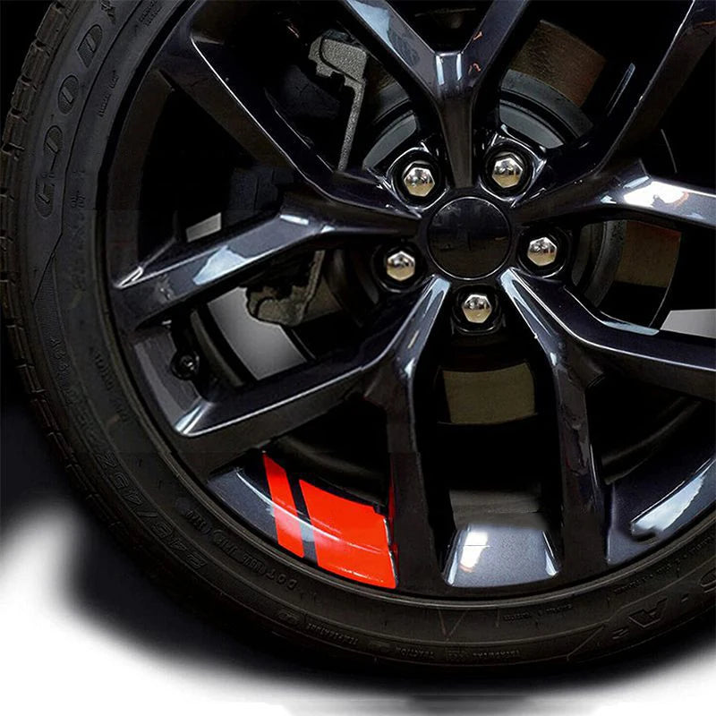 Reflective Wheel Rim Stripe Stickers, 7x10 cm Racing Decals