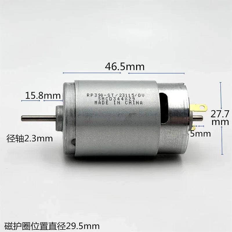 Standard RP390-ST/23115 Mini RS-390 Motor DC 6V 12V 18V 9300RPM Dual 2.3mm Shaft Micro 28mm Electric 12V 390 Motor