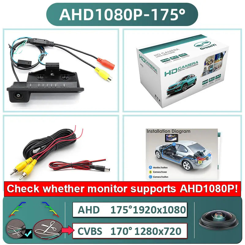 1080P AHD Backup Camera for BMW 3/5/X Series with Night Vision - image 21