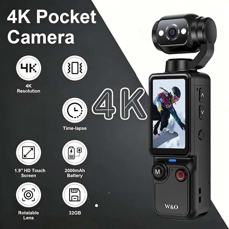 4K Camcorder with Flip Screen & Tripod – Ultra HD Vlogging Camera - image 7