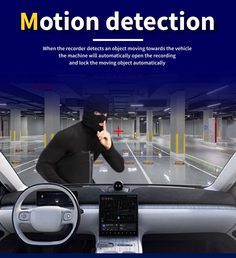 3-Camera Dash Cam with Front, Interior, and Rear Views