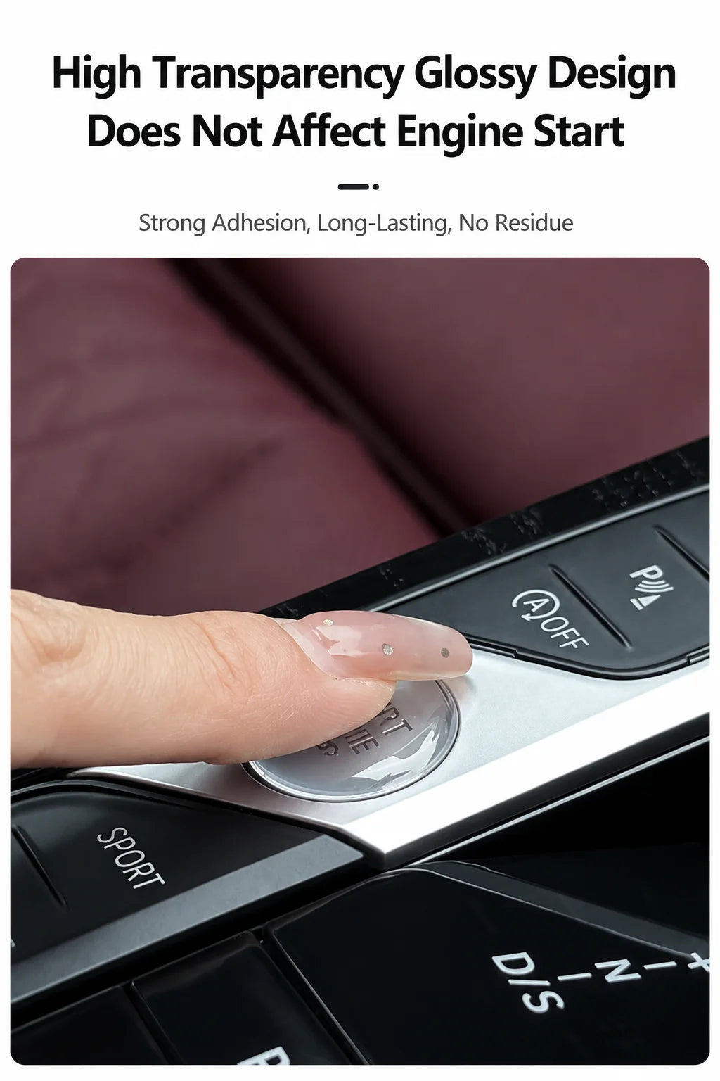 Crystal Clear Protective Sticker for Car Start Stop Button - view 9
